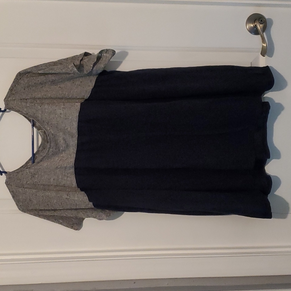 Gray and blue blouse